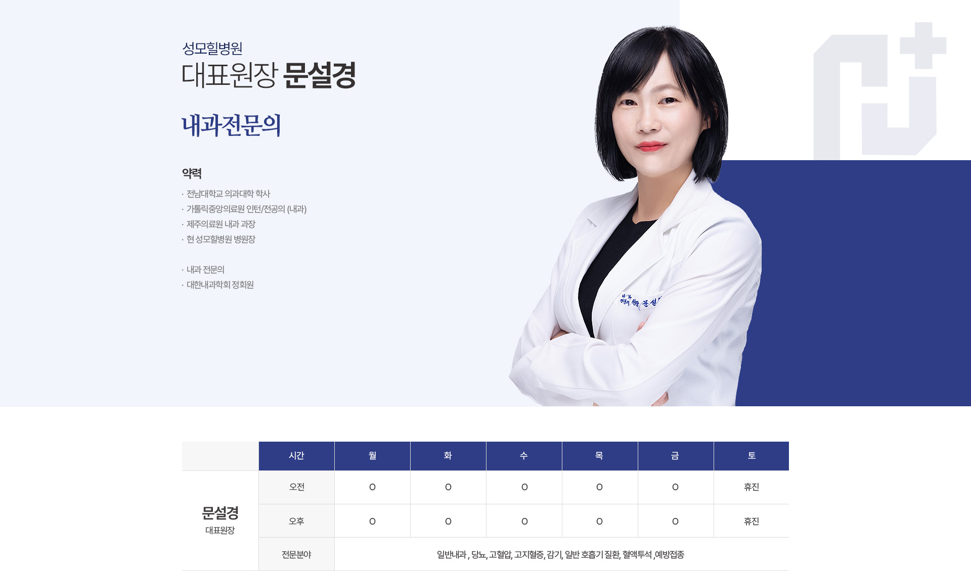 내과과장 문설경